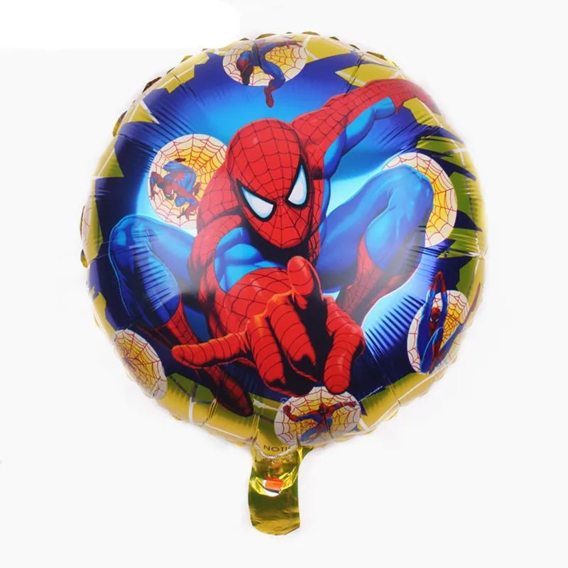 Ballons-6-1pcs Супергерой Дисней Человек-Паук День Рождения принадлежности чашки скатерть воздушные шары торт Топпер дети детский душ вечерние украшения - Цвет: Ballons-6-1pcs