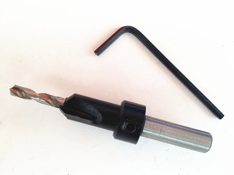 4 шт. регулируемая глубина Круглый хвостовик коническая столешница набор сверл 8