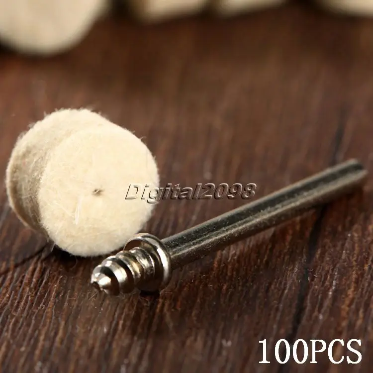 Yetaha 100 шт. 13 мм полировка из войлочной шерсти круглые круги шлифовальный коврик с 4