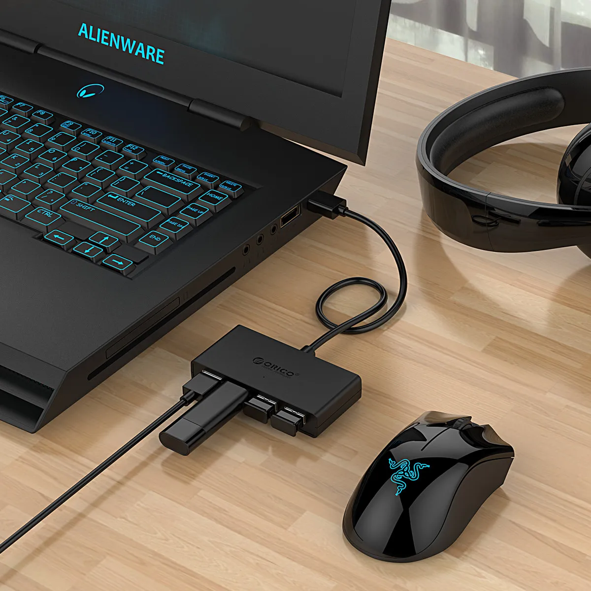 Высокоскоростной Концентратор ORICO USB 3 0 с 4 портами usb-порт концентратор Micro-Port для