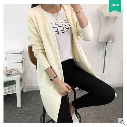 Новый 2016 для женщин шерстяной свитер кардиган женский кашемировый вязаный