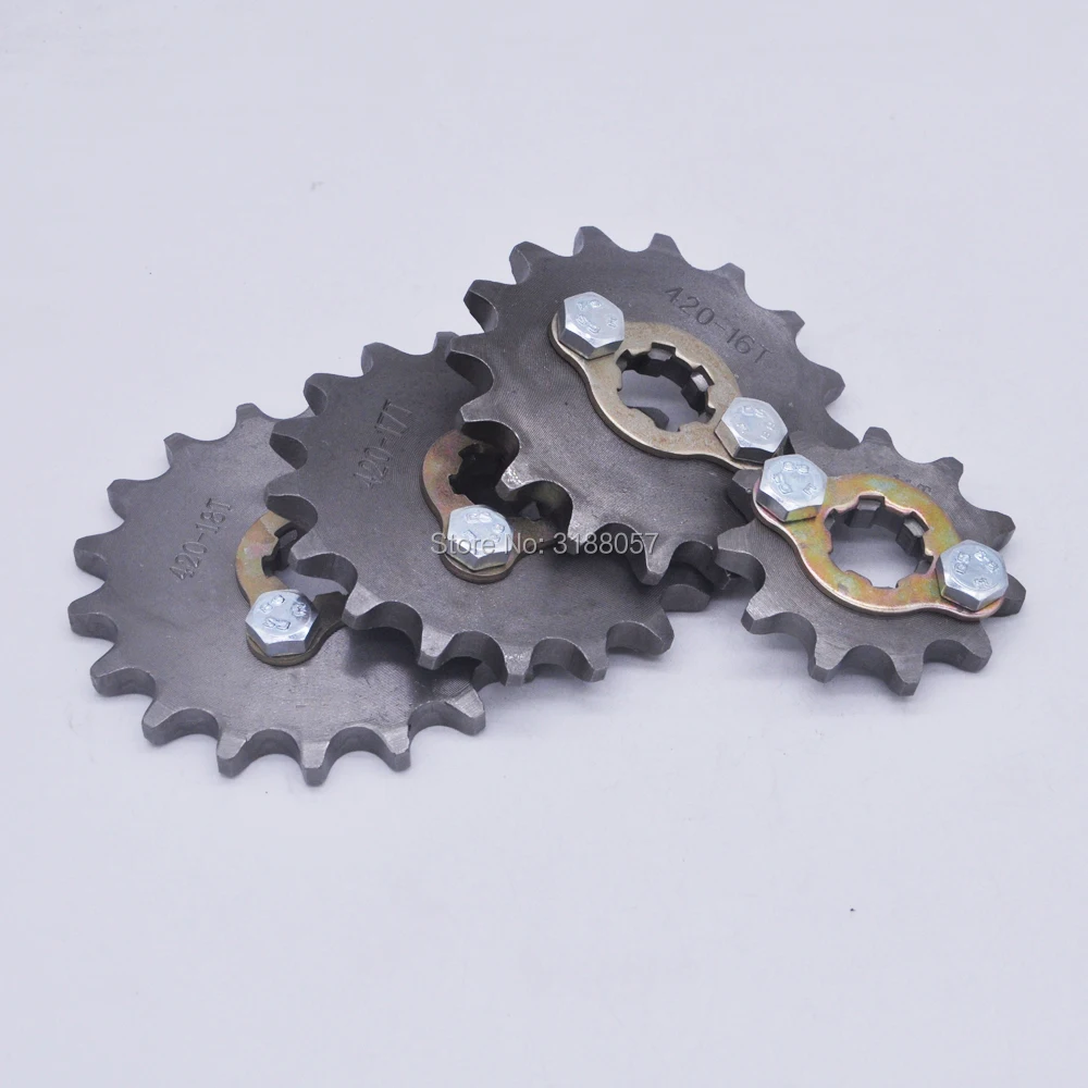 420 10T 11T 12T 13T 14T 15T 16T 17T 18T 19T 20mm привод переднего счетчика звездочки ATV питбайк Lifan YX Loncin 125 140CC