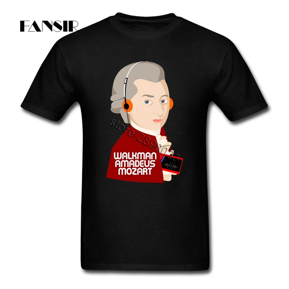 Модные Wofgang Amadeus Mozart Футболка мужская футболка с коротким рукавом из