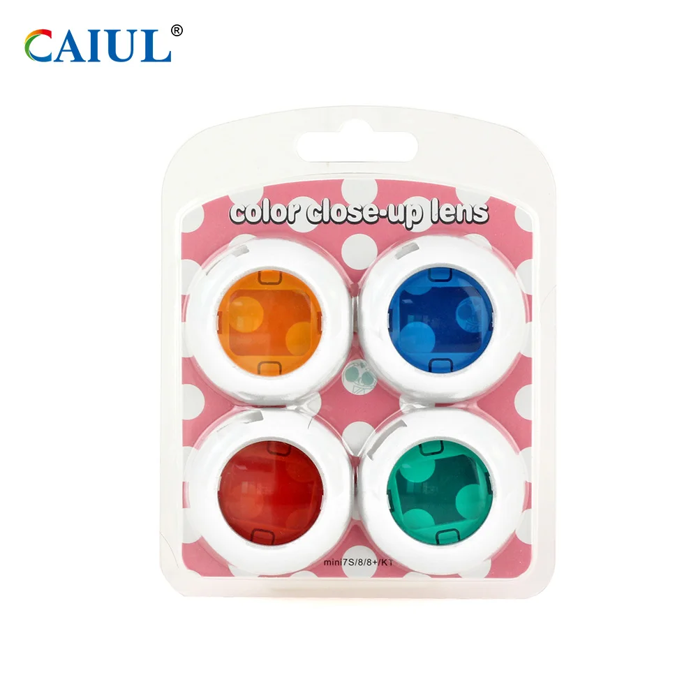 Color lens CAIUL ne'w Product Close-Up Lens Self-Portrait Mirror Colorful Filter Magic Lens Set For Fujifilm Instax Mini 8/8+/9 Film Camera - Цвет: Color lens
