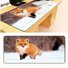 Игровой коврик для мыши Mairuige с изображением снежной лисы, коврик для мыши с изображением животных, игровой компьютерный коврик 700x400x2 мм, коврик для мыши, фото, игровые коврики