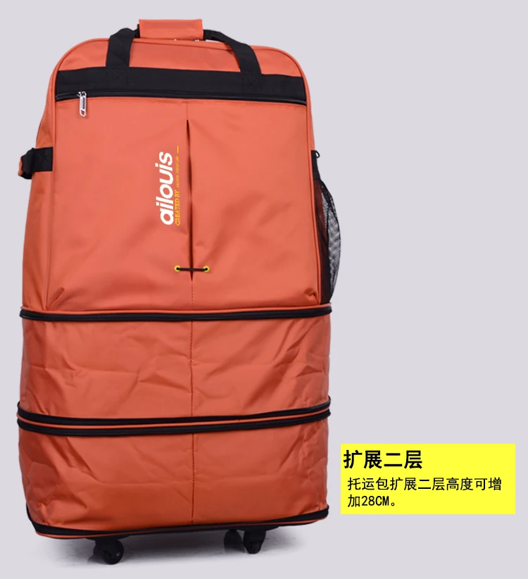 CARRYLOVE Ретро 28/30 дюймов Спиннер водонепроницаемый портативный Дорожный чемодан нейлоновая ткань ткани, сумка-переноска, складная сумка