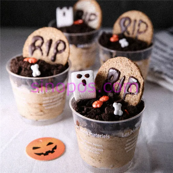 15 шт. прозрачные пластиковые круглая чашка с буквой для кексов