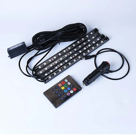 4 шт. автомобильные RGB светодиодные DRL полосы цветные интерьерные декоративные