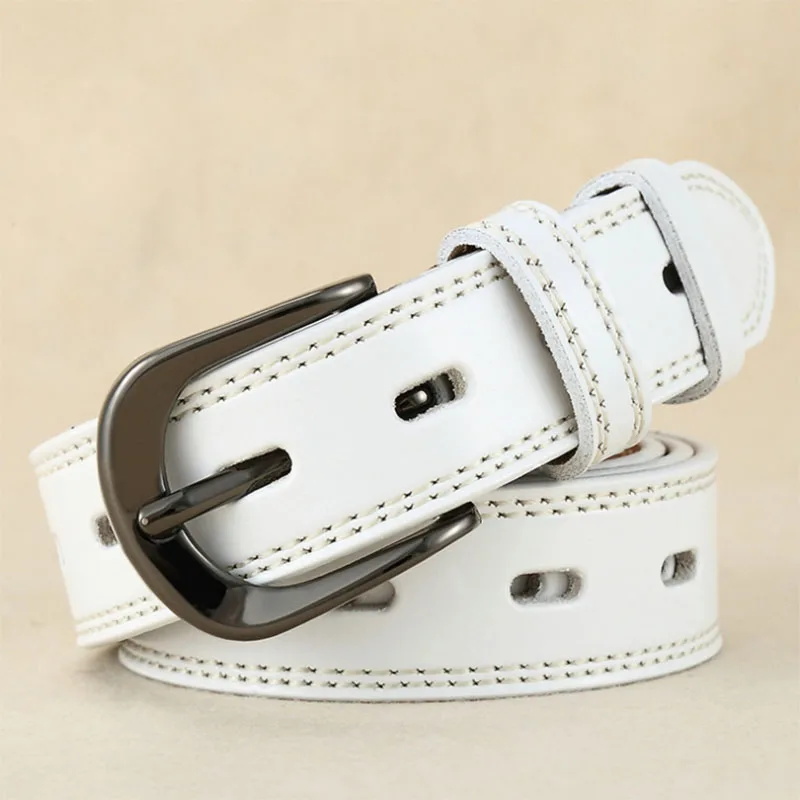 [JAMONT] Fashion Style Pin Buckle Belt Women Genuine Leather Belts Female Strap Waist Size 105-115cm W357 | Аксессуары для одежды