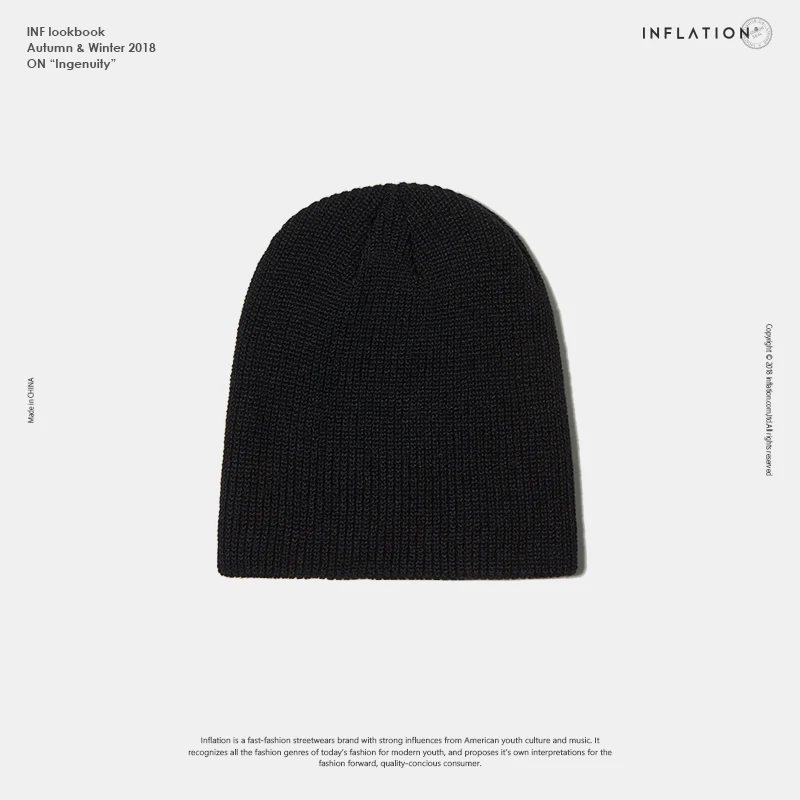 INFLATION Solid Skullies &amp Beanies Мужская теплая мешковатая шапка унисекс для девочек
