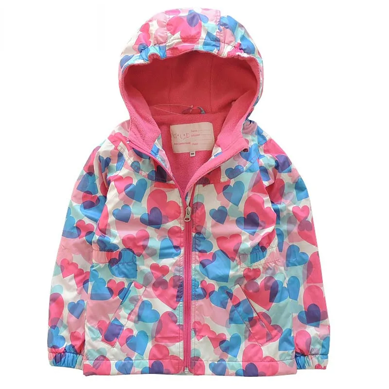 

Spring Autumn Girls Jackets Hooded Casual Children Outerwear Coats Windproof Waterproof Fleece Warm Girls Jacket BC183