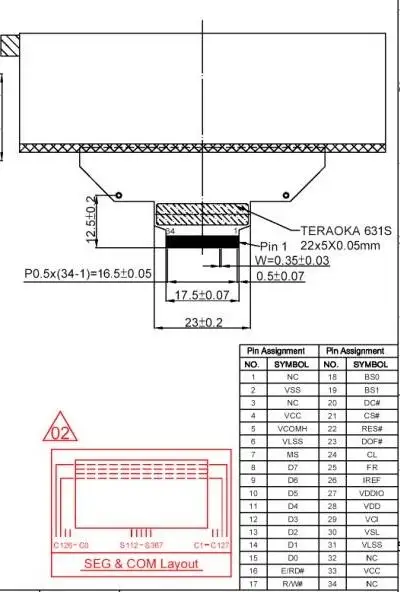 Maithoga 3,2 дюймов 34PIN белый OLED дисплей экран SSD1322 диск IC 256*64