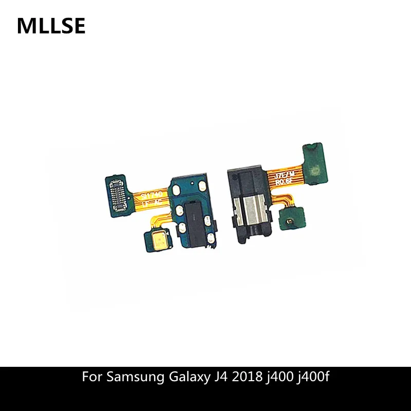 Разъем для наушников, Аудио Микрофон, гибкий кабель для samsung Galaxy J4 j400 j400f, аудио разъем, шлейф, запасные части