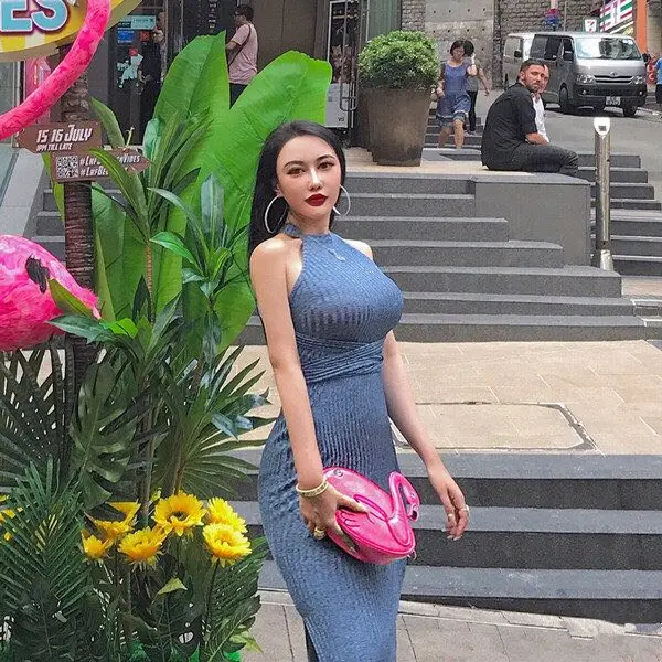 Летнее Новое модное женское Клубное сексуальное длинное платье с разрезом на