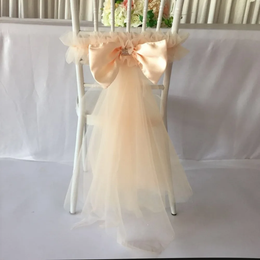100 шт. прозрачная пачка с/без атласного банта новый дизайн Chiavari Чехол для стула|chair