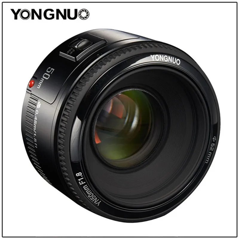 YONGNUO 50 мм YN50MM F1.8 большая апертура Автофокус Объектив EF AF/MF для Canon EOS 600D 550D 70D 700D 750D 1100D 1200D 1300D 200D