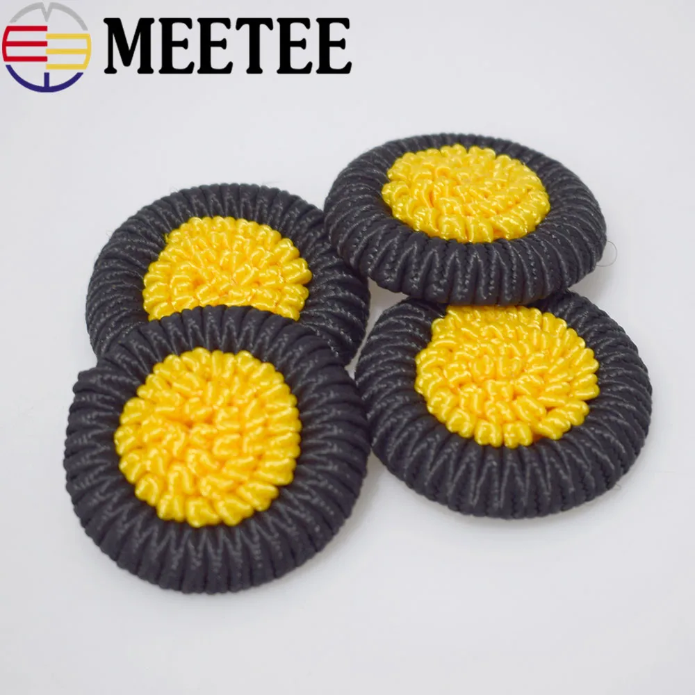 Meetee 5pcs 38mm Cloth Shank Button Round Covered DIY Manual Tang Suit Apparel Sewing Crafts Accessories ZK1041 | Дом и сад