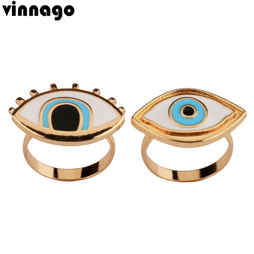 2 шт./компл. золото Цвет evil eye Кольца для Для женщин кольцо женский дружбы Best друг