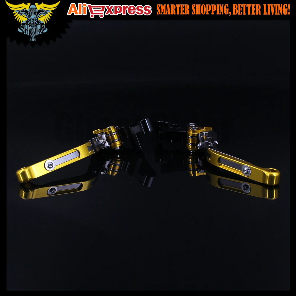 

Gold+Titanium Adjustable Folding Extendable Motorcycle Brake Clutch Levers For Aprilia DORSODURO 1200 2011 2012 2013 2014 2015