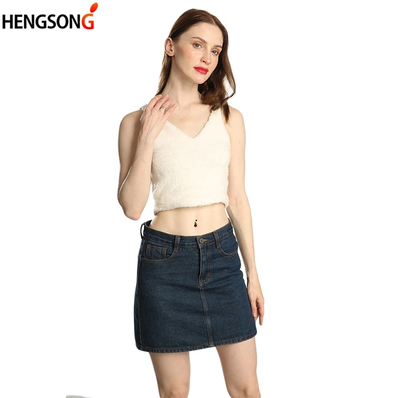 2019 новый летний укороченный топ одноцветная кофта с v-вырезом женский короткий