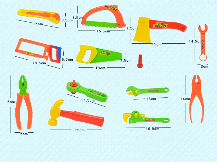 33 Pcs/Set Kids Pretend Play House Toy Maintenance Tools Portable Children Toolbox Simulation Repair Educational Toys | Игрушки и хобби