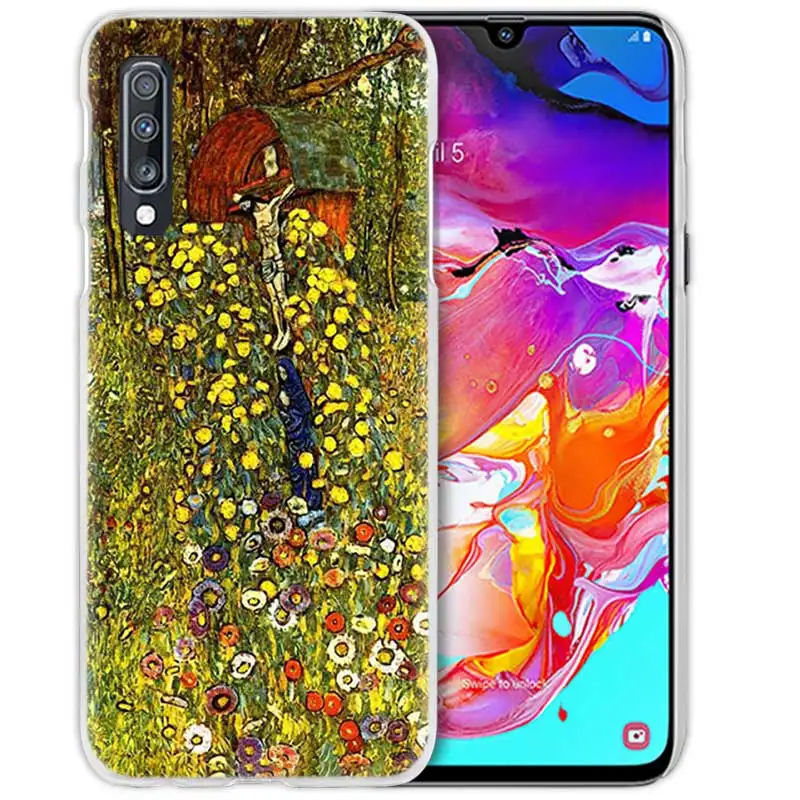 Чехол Kiss Gustav Klimt для samsung Galaxy A50 A70 A20e A40 A30 A20 A10 A8 A6 Plus A9 A7 жесткий прозрачный чехол для телефона из поликарбоната