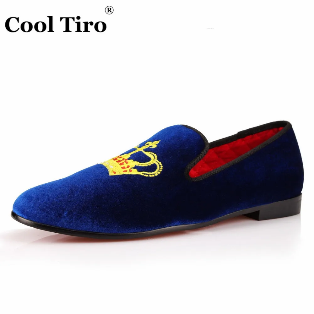 COOL TIRO/синие/белые/фиолетовые бархатные мужские лоферы на плоской подошве
