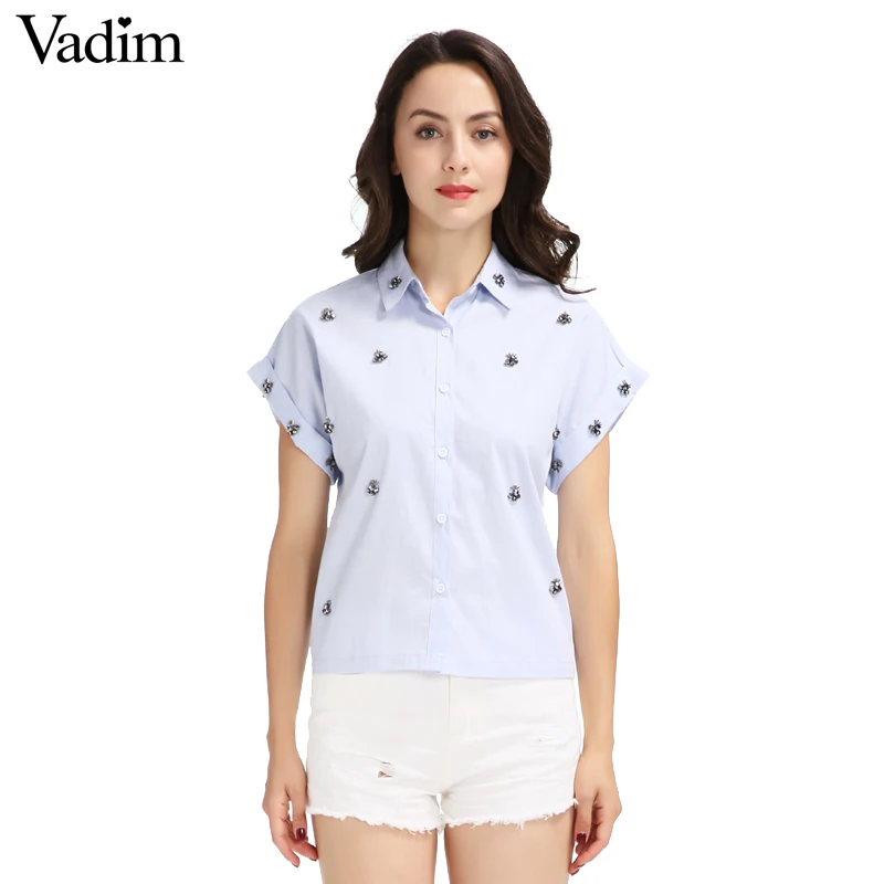 Женская блузка с коротким рукавом и отложным воротником|collar blouse|blouse brandbrand blouse |