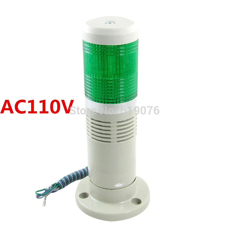 

AC110V steady LED light with buzzer sound Green Signal Tower Light Industrial Warning Lamp