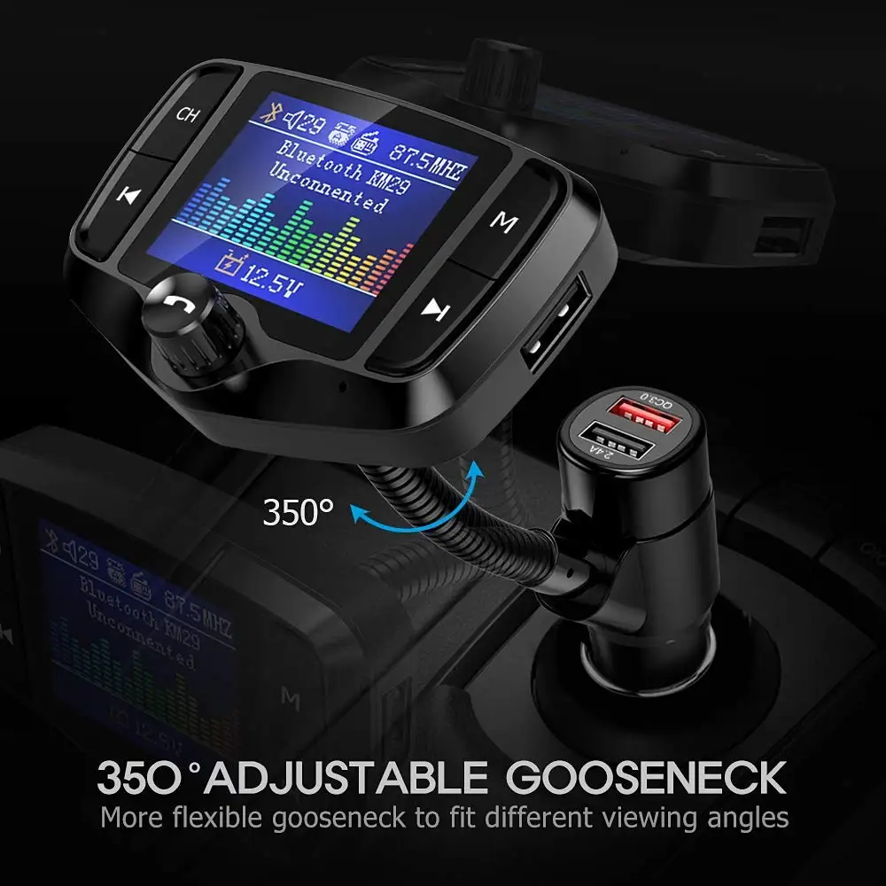 Nulaxy комплект автомобильного зарядного устройства Bluetooth fm передатчик модулятор