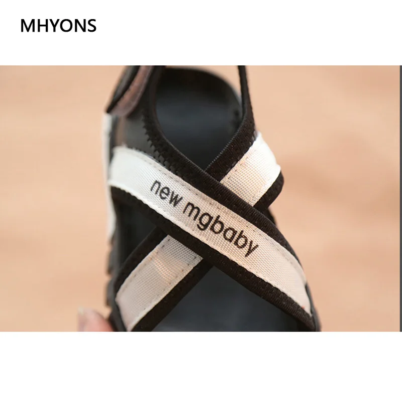 MHYONS Новая повседневная модная мягкая обувь на плоской подошве сандалии для мальчиков летние детская обувь Infantil Мальчики Девочки Сандалии пляжные Тапочки