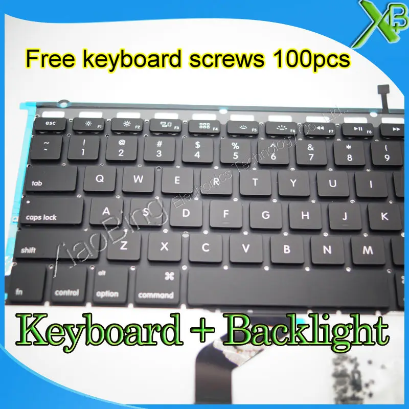 Совершенно новая английская клавиатура + Подсветка 100 шт. винтов для клавиатуры