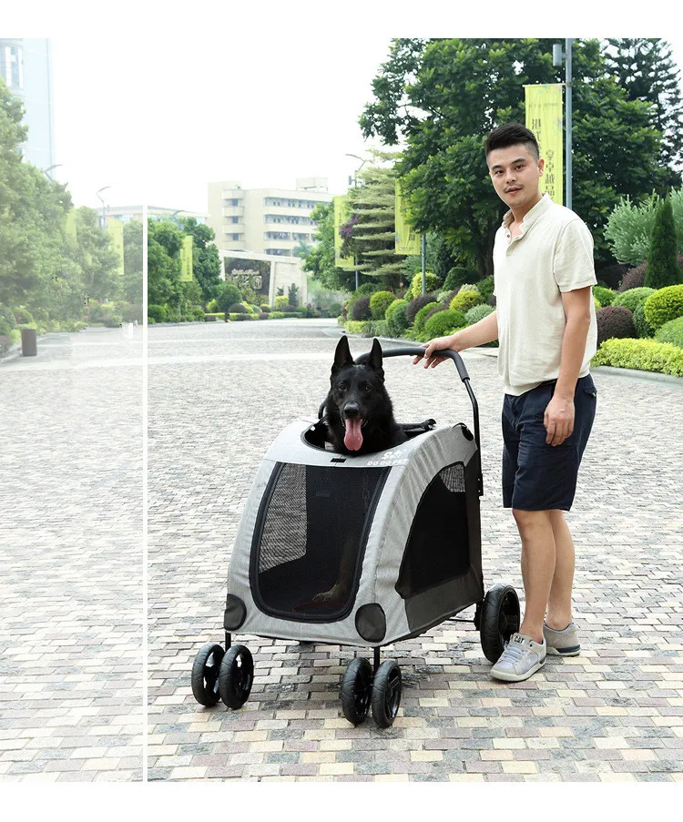 DODOPET большие коляски для собак, вращающаяся на 360 градусов коляска для питомцев, четыре сезона, четыре колеса для собак