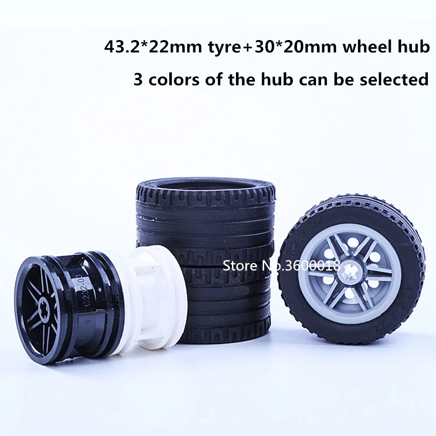 

4set/lot Decool high-tech wheel 43.2*22mm mechanical Compatible with 44309 56145 MOC DIY blocks bricks parts set