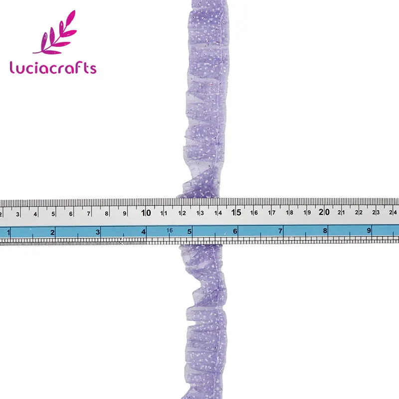 Lucia crafts/20 мм 2 ярда/6 ярдов кружевная отделка в горошек сетчатая лента из органзы