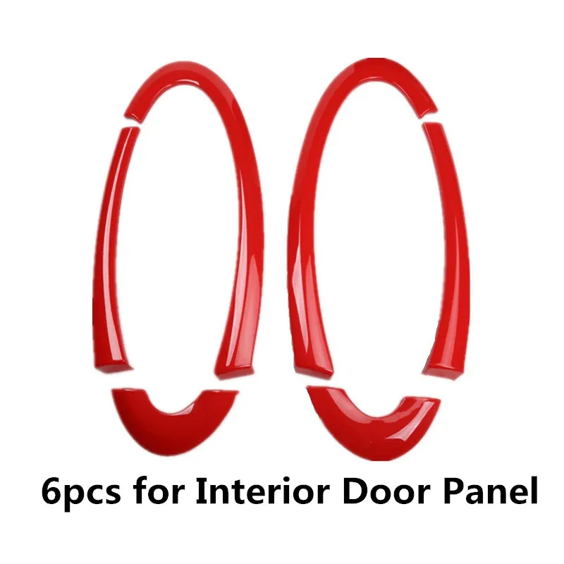 Красное украшение интерьера автомобиля зеркало заднего вида ручка дверная