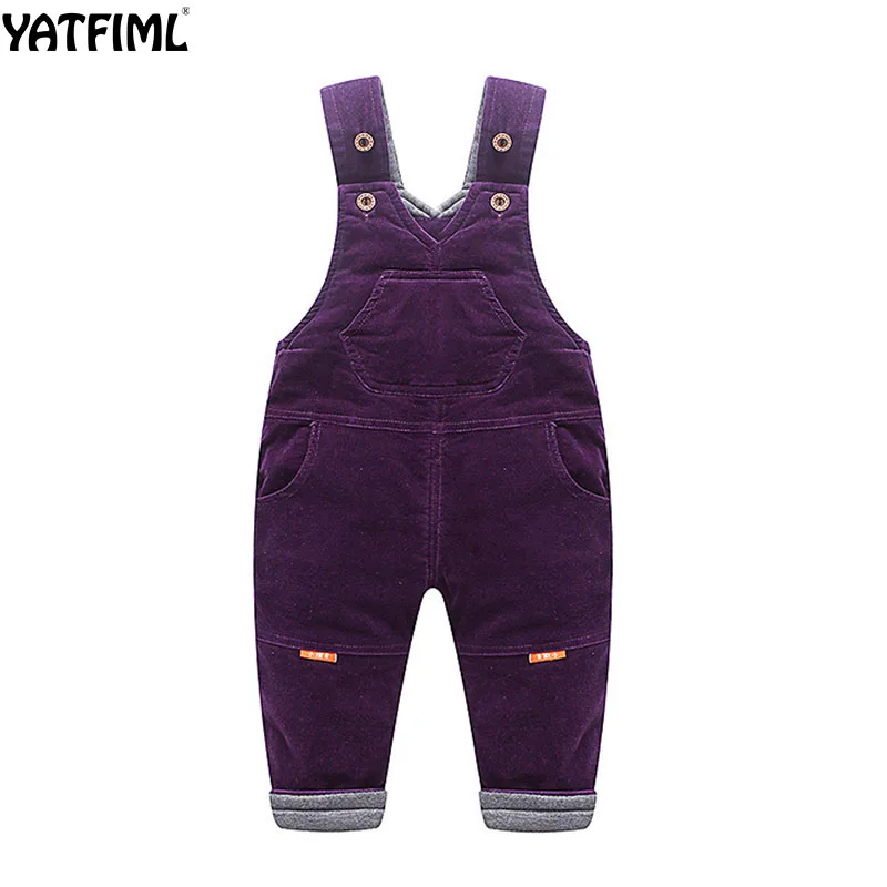 style 2 purple YATFIML/ толстые Трикотажные Хлопковые Штаны для маленьких мальчиков; комбинезоны для девочек; модные вязаные комбинезоны для малышей; детские комбинезоны - Цвет: style 2 purple