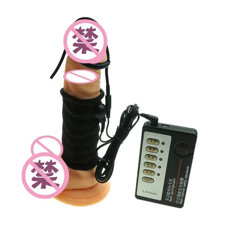 Мужской электрошок на кольце с замком пениса Сексуальная импульсная мастурбация