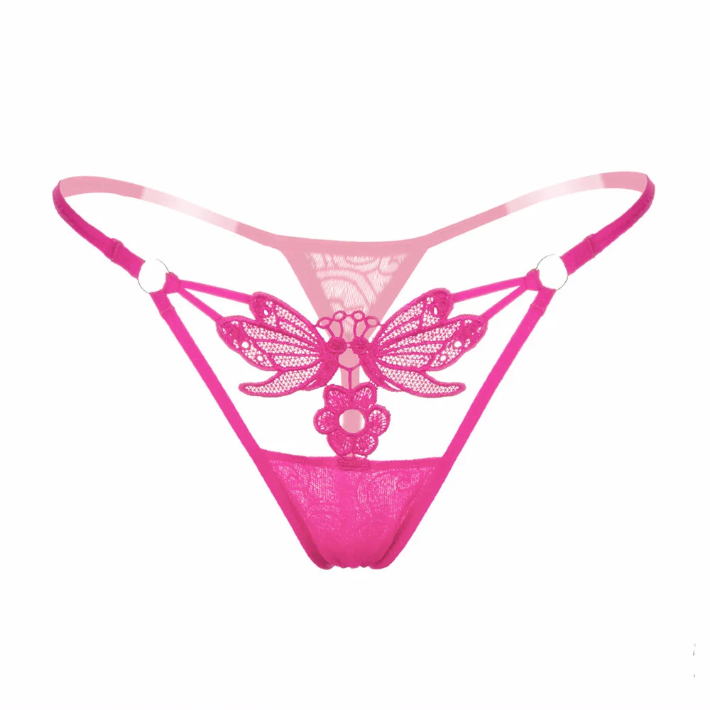 Solid Color Women's Panties Women Sexy Thongs Gstring Ladies Embroidery Vstring Knickers Lingerie underwear T Pants 7 colors | Женская