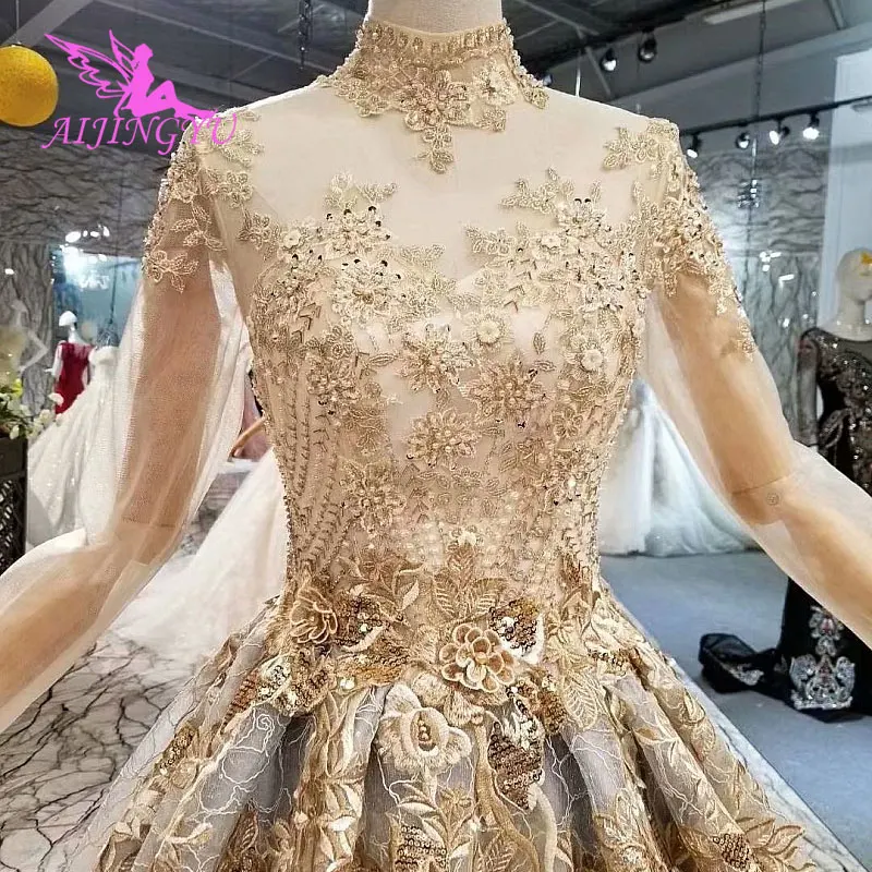 AIJINGYU Pricess Dress Vintage Gowns For Bride Real Images Elegant Luxury Bridal Stores Best Lace Wedding Dresses | Свадьбы и