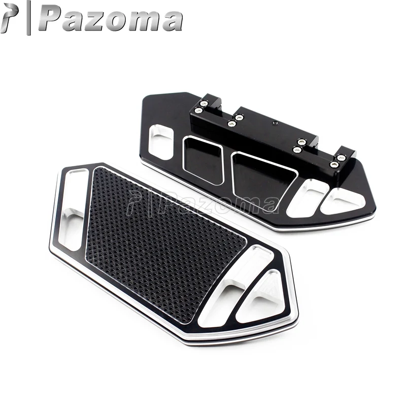 Черные мотоциклы Пассажирские подножки педаль для Harley Softail Touring Road King Street Electra Glide