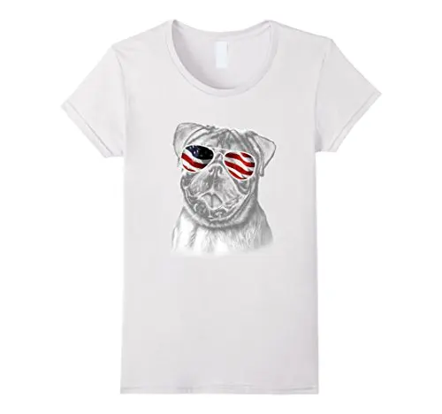 Забавная футболка с изображением собаки американского флага 4 июля