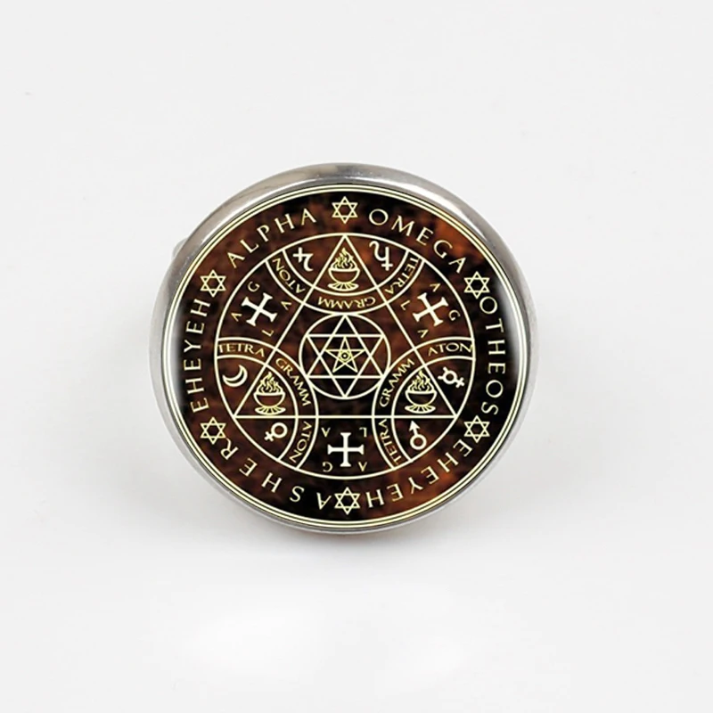 Женское кольцо с кабошоном Sigil Magic серебряное аксессуары для платья