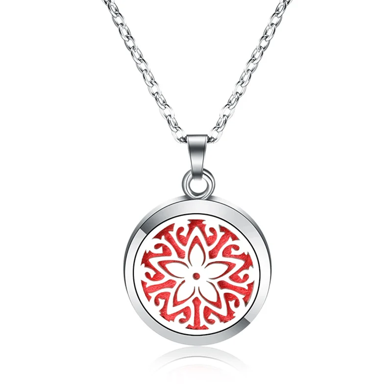 

New Listing High Quality 28mm Exquisite Perfume Freshener Diffuser Magnet Stainless Pentagram Fashion Necklace Pendant Jewelry