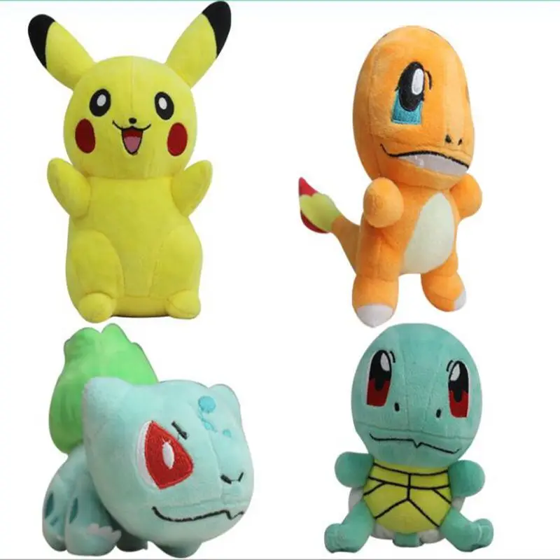 4 шт./компл. плюшевый Пикачу игрушки 6 ''Пикачу Бульбазавр Squirtle Charmander Мягкие