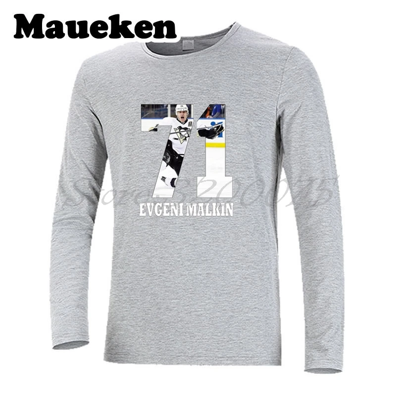 Мужская футболка с длинным рукавом Evgeni Malkin 71 Россия hockeying Star одежда мужская на