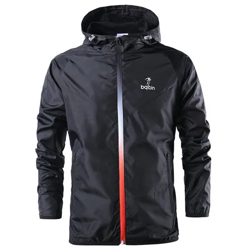 Black Refire gear Весна Лето Куртки Верхняя одежда ветровка мужские тонкие куртки с капюшоном повседневные спортивные модные пальто большой размер - Цвет: Black