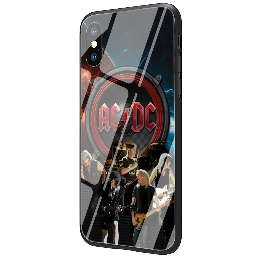 G4 Ac dc acdc чехол из закаленного стекла для телефона iPhone 5 5S 6 6S Plus 7 8 Plus X XS XR 11 Pro Max - Цвет: G4