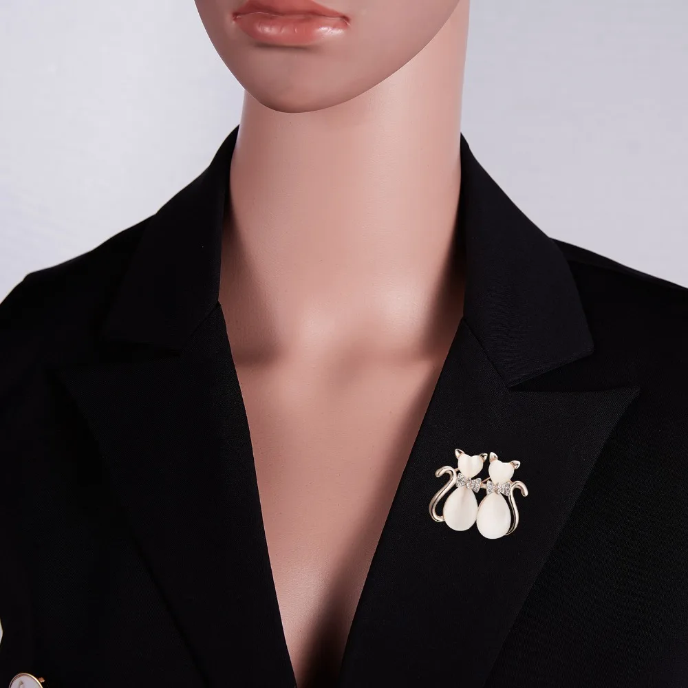 RINHOO симпатичная брошь в виде животного кошки для женщин Европейская и