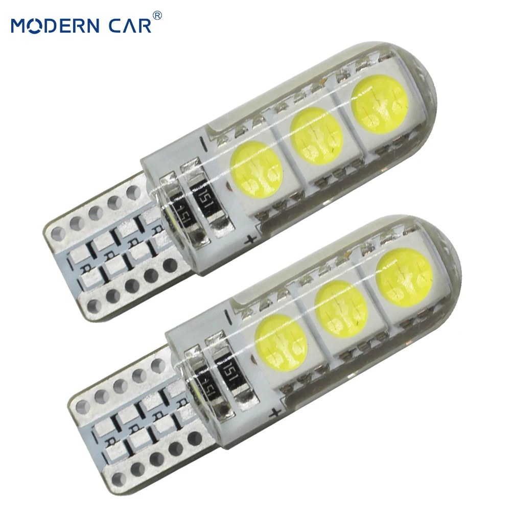 1 шт. современный автомобильный Стайлинг T10 светодиодный фонарь 194 W5W DC 12V 6SMD 5050